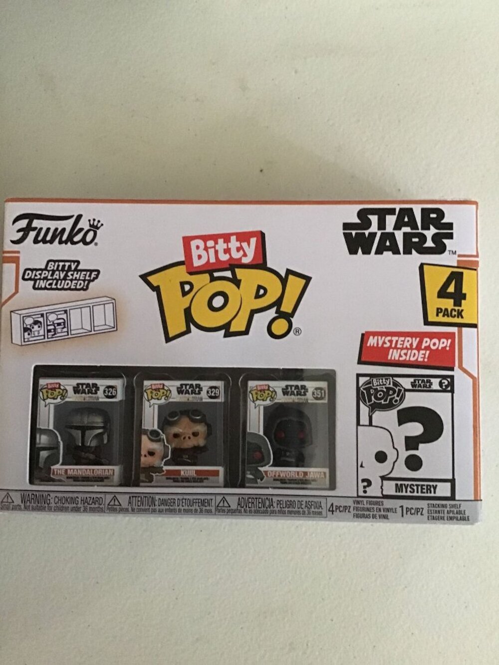 Funko Bitty Pop! Star Wars Mandalorian Kuiil Offworld Jawa Mystery 4 Pack NIB Ne